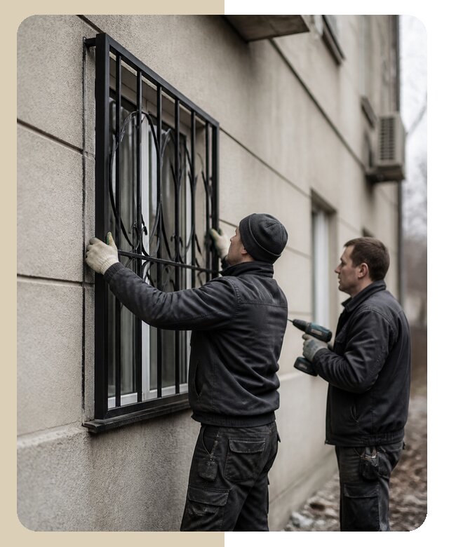 Установка наружных оконных решеток в Евпатории под ключ